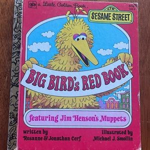 Vintage Big Bird Little Golden Book copyright 1977